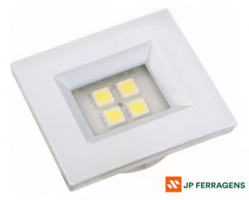 E514.B LUMINARIA RETANGULAR 4 SUPER LED 6000K 110/220V ACAB BRANCA