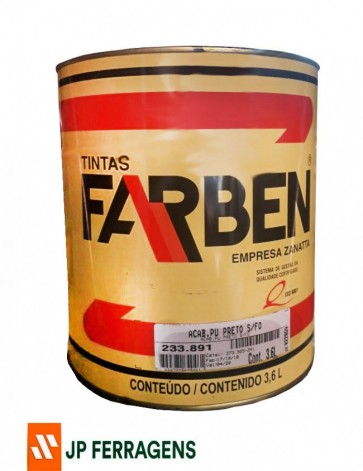 233891 ACABAMENTO PU PRETO FOSCO 3,6 LT FARBEN