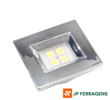 E314.C LUMINARIA RETANGULAR 4 LEDS 300OK CROMADA