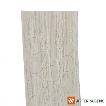 TAPA FURO CARVALHO NATURAL 13 MM CARTELA C/ 27 UN
