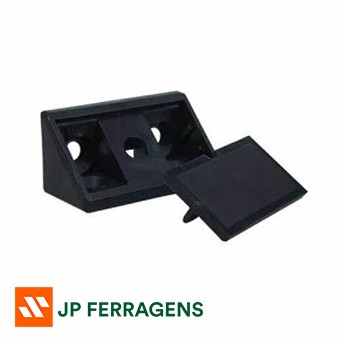 Conector de montagem duplo preto (cantoneira)