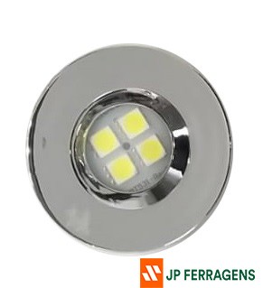 E521.C LUMINARIA CIRCULAR D35 4 SUPER LED 5000K 110/220V ACAB CROMADO