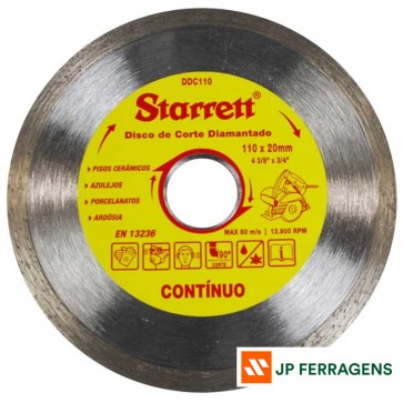 DDC110 DISCO CORTE DIAMANTADO CONTIN 110MM STARRETT