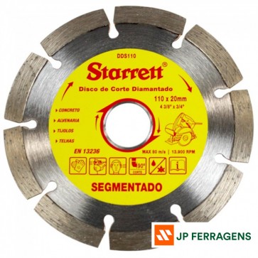 DDS110 DISCO CORTE DIAMANTADO SEGM 110MM STARRET