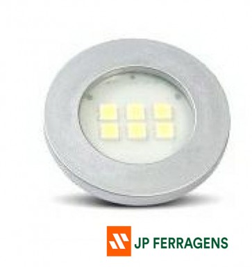 E315.C LUMINARIA CIRCULAR 6 LEDS 3000K CROMADA