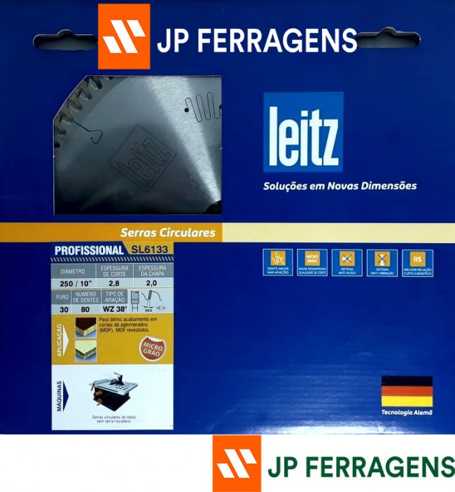762006133 SERRA HW 250X2,8/2X30 Z80 WZ LEITZ - SERRAS DE WIDEA