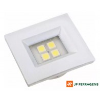 E514.B LUMINARIA RETANGULAR 4 SUPER LED 6000K 110/220V ACAB BRANCA