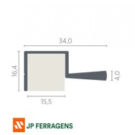 RM-126 PERFIL PUXADOR ANOD.  P/ MDF 15MM C/ 3 MTS ROMETAL