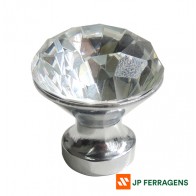 PUXADOR-IL4508-029-CRISTAL COM BASE CROMADA ITALYLINE