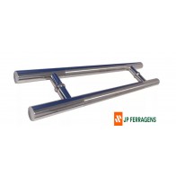 PUXADOR DUPLO PISA REDONDO 32X600MM INOX 304 POLIDO SOPRANO 03909.0327.91
