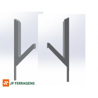 KIT PONTEIRA PE-213 (RM-213 ACAB FITA BORDA)  DIR E ESQ CHAMPAGNE ROMETAL