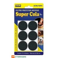 FELTRO REDONDO 30MM PRETO CARTELA COM 12 UN