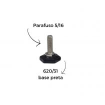 SAPATA NIVELADORA 620/31 ROSCA 5/16 BASE PEAD PRETA GECELE