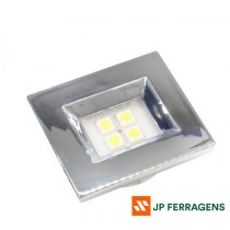 E314.C LUMINARIA RETANGULAR 4 LEDS 300OK CROMADA